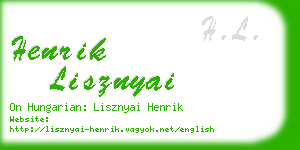 henrik lisznyai business card